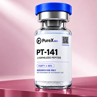 PT-141 10mg research peptide vial