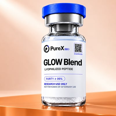 GLOW Blend · 70mg research peptide vial — view 1